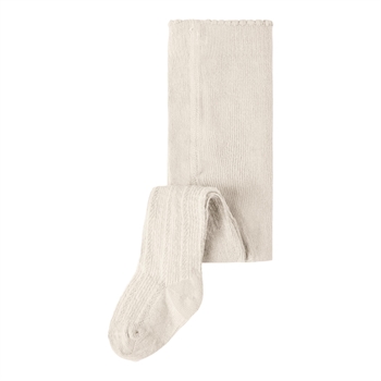 Name it - Babba strømpebukser m. mønster - Whisper white